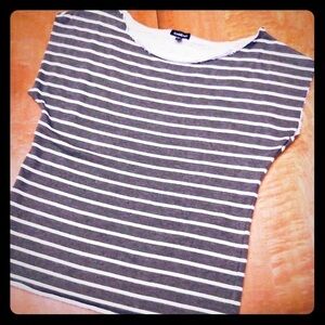 BEBE Off Shoulder Cut Off Sweatshirt -L *G623*